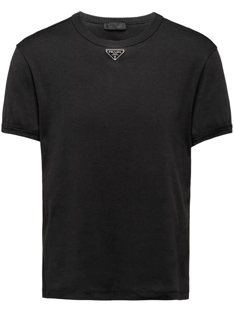 prada printed t shirt|Prada shirt black cettire.